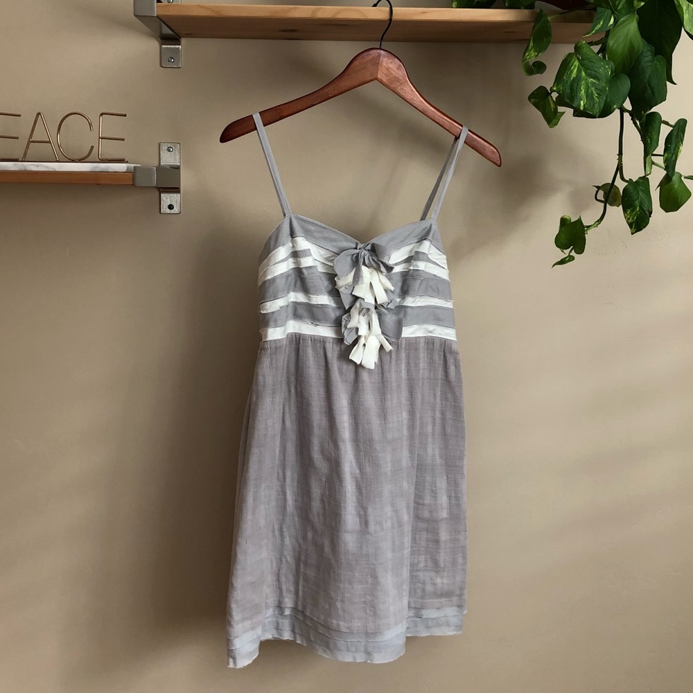 Grey Ruffle Anthropologie Dress Size XS